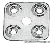 Osculati 06.709.01 - Пластина из нержавеющей стали для зажатия ремня 40 x 40 мм 