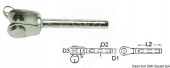Osculati 05.191.07 - Наконечники опрессовываемые из нержавеющей стали AISI 316 вилка - Ø 7 мм (1 компл. по 1 шт.)