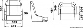 Osculati 48.410.06 - Мягкое сиденье с откидным верхом H51 RAL9010 