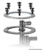 Osculati 27.674.10 - Комплект металлических круглых гаек (2 шт.), уплотнений (2 шт.) для крепления 27.674.01 (винты в комплекте) для поплавкового датчика топливного бака 
