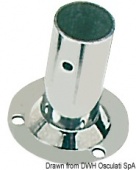 Osculati 41.131.23 - Основания из тонкого металла из нержавеющей стали - круглые Ø 60мм, 90°, для труб 25 мм 