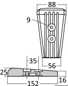 Osculati 43.554.20 - Алюминиевый пластинчатый анод для моторов Volvo Penta SX/DPS 152мм