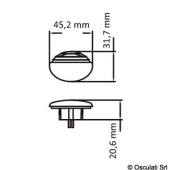 Osculati 13.887.11 - Встраиваемый LED светильник для служебного освещения белый/белый