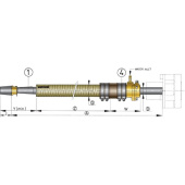 Vetus BG30/0500 - Дейдвудная труба из стеклопластика Vetus BG30/0500 длина 581,5 мм на вал 30 мм