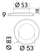 Osculati 13.445.08 - Встраиваемый светодиодный потолочный светильник Montsarrat II  12/24 В 8 Вт зеркальная полировка