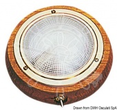 Osculati 13.543.06 - Накладной светильник с тиковым корпусом 145 мм, полированная лакированная латунь 