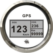 Osculati 27.781.01 - Спидометр/лаг GPS без датчика, Тип 2, 12-24В, Белый-блестящий 