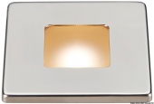 Osculati 13.490.02 - Низкопрофильный квадратный встраиваемый светодиодный светильник Bos белый/красный 