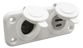 Osculati 14.516.16 - Гнездо прикуривателя + USB-A + USB-C белого цвета