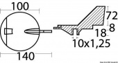 Osculati 43.270.63 - Магниевый анод для 100/220HP 