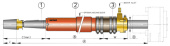 Vetus BL45S/+ - Валопроводы со стальной дейдвудной трубой BS, ø вала 45