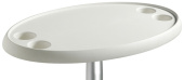 Белый овальный стол из композитного материала 762х457 мм