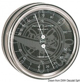 Osculati 28.082.90 - Термогигрометр BARIGO серия ORION Ø 102 мм, Черный-хром 