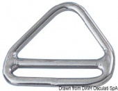Osculati 39.601.02 - Треугольное кольцо с перекладиной для сезней из нержавеющей стали 6x50 мм (5 шт.)