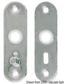 Osculati 38.131.48 - Пара пластин для врезного замка из хромированной латуни 