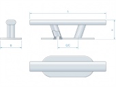 Утка ROCA с овальной платформой из нержавеющей стали 310 мм
