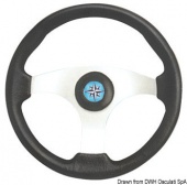 Osculati 45.163.03 - Technic рулевое колесо черный / серебро 350 мм 