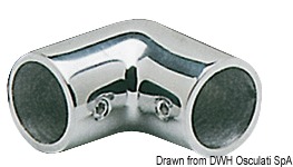 Osculati 41.119.25 - Соединение для релингов из нержавеющей стали - угловой для носа или кормы - 90°, для труб 25 мм  