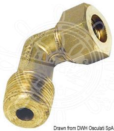Osculati 17.409.06 - Фитинг латунный обжимной для медных труб с биконическим уплотнением 90° внеш. 12x1/2" 