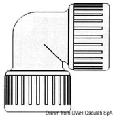 Osculati 17.115.02 - Муфта угловая 90° диаметр 15 мм тип "мама - мама" для систем водопроводных фитингов Hydrofix до 70°C