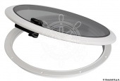 Osculati 19.724.11 - Внутренний декоративный контрфланец на фирменный низкопрофильный люк BOMAR, круглая модель CONTOUR 277 мм 