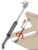 Osculati 38.191.60 - Телескопическая стойка для окошек и дверец, утяжеленного типа из хромированной латуни 220x480 мм 