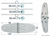 Osculati 38.441.73 - Петли из нержавеющей стали 2 мм, обратный узел, 137x39 мм 