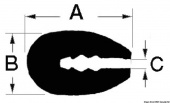 Osculati 44.492.01 - Белый профиль ПВХ 55 3,5 мм рулон 24 м (24 м.)