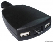 Osculati 14.517.11 - Двойное гнездо USB + выдвижное micro USB, 2,5 A 