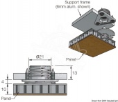 Osculati 10.467.01 - Система крепления панелей FASTMOUNT Metal Range (Гнездовой, крепление на 3 винта) (1 компл. по 1 шт.)