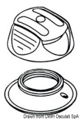 Osculati 10.446.01 - Кнопка пружинная для установке на подушке/ткани белая (100 шт.)