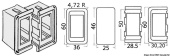 Osculati 14.197.31 - Монтажная рамка концевая для сборки в блок выключателей