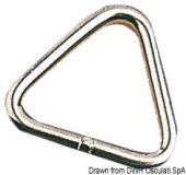 Osculati 39.600.02 - Треугольное кольцо для сезней и нержавеющей стали 6x50 мм 