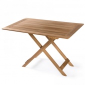 Складной стол из тика с двумя позициями Stockholm 110x70 см