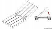 Osculati 38.197.01 - Плоская петля для дверей и рундуков из хромированной латуни 190x40x30 мм 