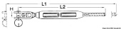 Osculati 07.184.02 - Резьба левая - шарнирная вилка для талрепа Ø троса 4 мм 
