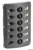 Osculati 14.850.06 - Электрическая панель с автоматическими предохранителями и двойным светодиодом 