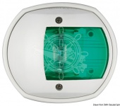 Osculati 11.448.12 - Светодиодный навигационный огонь Compact 12 LED, зеленый правый 112,5°, 12 В, белый корпус 