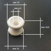 Osculati 37.256.10BI-S - Крепление для тента из белого полиамида с отверстием 4,5 мм в блистере 10 шт 