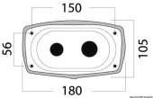 Osculati 15.900.05 - Ниша New Edge для душа и смесителя с простой крышкой 180 x 105 мм
