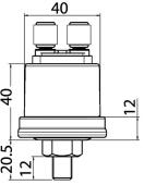 Osculati 27.562.00 - Датчик давления масла 10 bar, M 10x1, изолированные полюса 