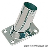 Osculati 41.132.23 - Основания из тонкого металла из нержавеющей стали - прямоугольные 60°, для труб 25 мм 