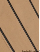 Osculati 65.904.10 - Лист мелкозернистый с имитацией тика чёрной каймой Treadmaster Atlanteak TK-G 2500x1000х3,17 мм 