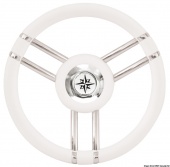 Osculati 45.178.13 - Рулевое колесо Apollo нержавеющая сталь + полиуретан Ø 350 мм белый 