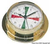 Osculati 28.683.01 - Кварцевые часы с разметкой периодов молчания Barigo Tempo M Ø 110x32 мм, Позолота 