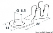 Osculati 14.393.01 - Клемный наконечник из оцинкованной меди 6.5 мм (100 шт.)