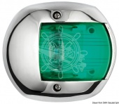 Osculati 11.446.02 - Светодиодный навигационный огонь Compact 12 LED из нержавеющей стали, зеленый правый 112,5°, 12 В 