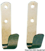 Крюк из полированной нержавеющей стали для крепления багра Ø от 22 до 32 мм