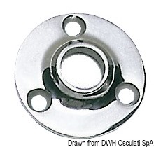 Osculati 41.253.22 - Круглое основание для релинга под сварку 60°, для труб 22 мм 
