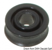 Osculati 55.245.01 - Шкив Delrin для линий 17 мм Ø 5 мм черный 